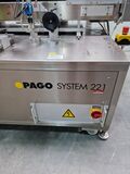Pago System 221 Etikettiermaschine Tamper-Evident Seitenlaschen